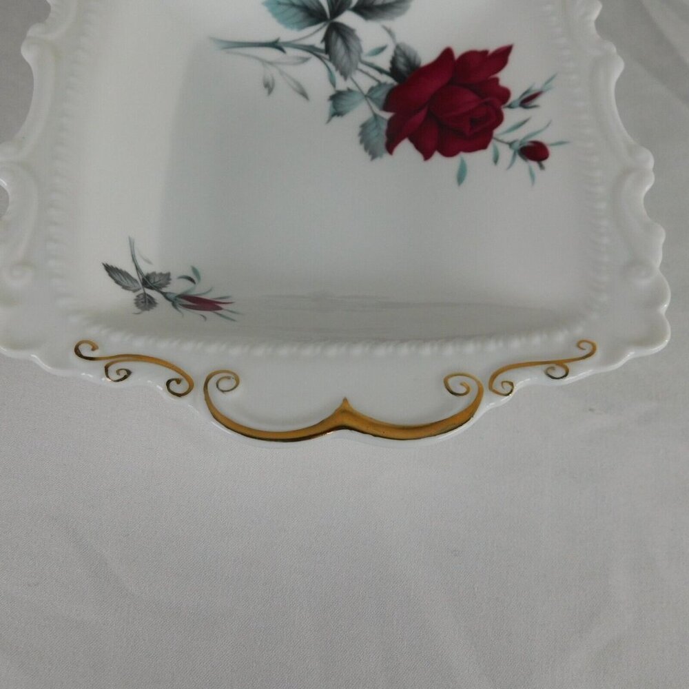 Royal Albert Sweet Romance White Floral Design Square Small Tray Meat Nut Candy - Picture 8 of 10